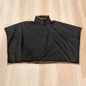 Tuckernuck OS Dark Brown Mockneck Poncho With Trim